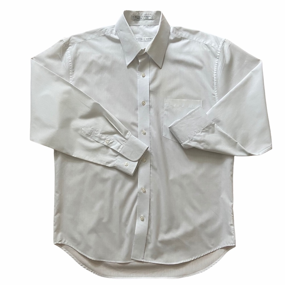 Geoffrey Beene Mens White Shirt, size 15.5 /32-33